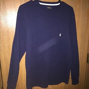 Ralph Lauren Men’s Waffle Knit Sweatshirt NavyBlue